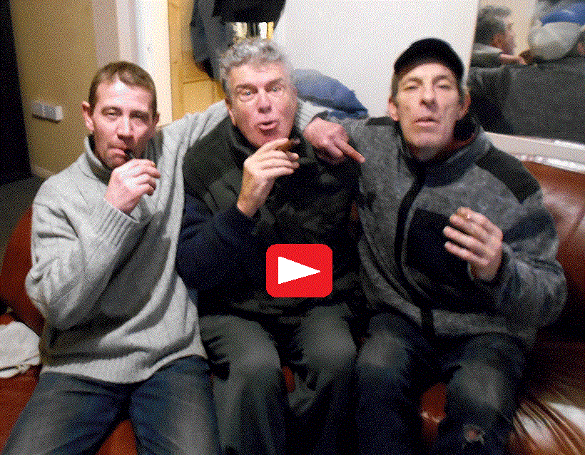 Paul, Robin, and Paul, smoking in Chobham :-)