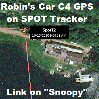 Spot T2 on Robin's car at Bray Lake Watersports