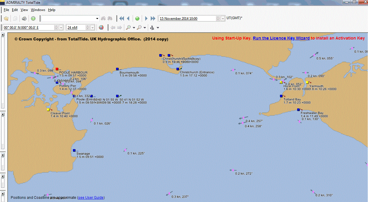 tidal current on Saturday 15th November 2014