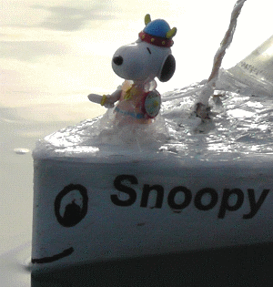 Snoopy the Viking on his UK to USA robot boat