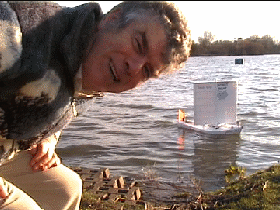 Robot boat on Bray Lake