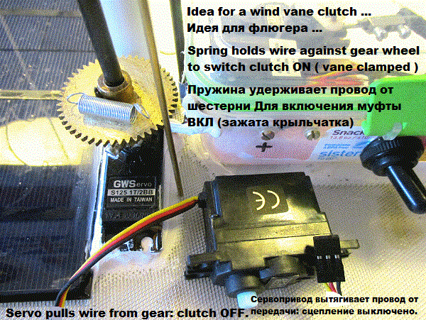 Sailing Saucer Wind Vane clutch
