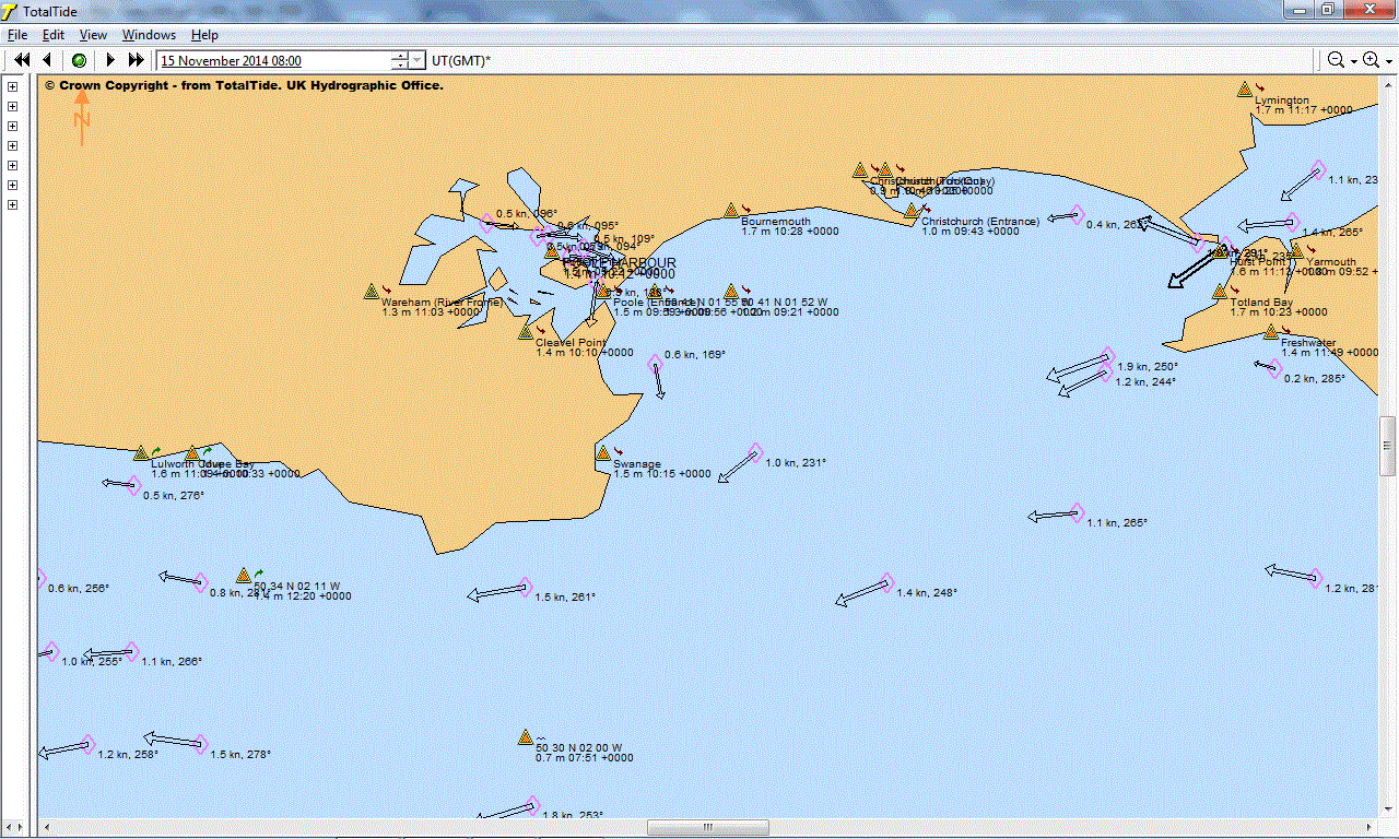 tidal current on Saturday 15th November 2014