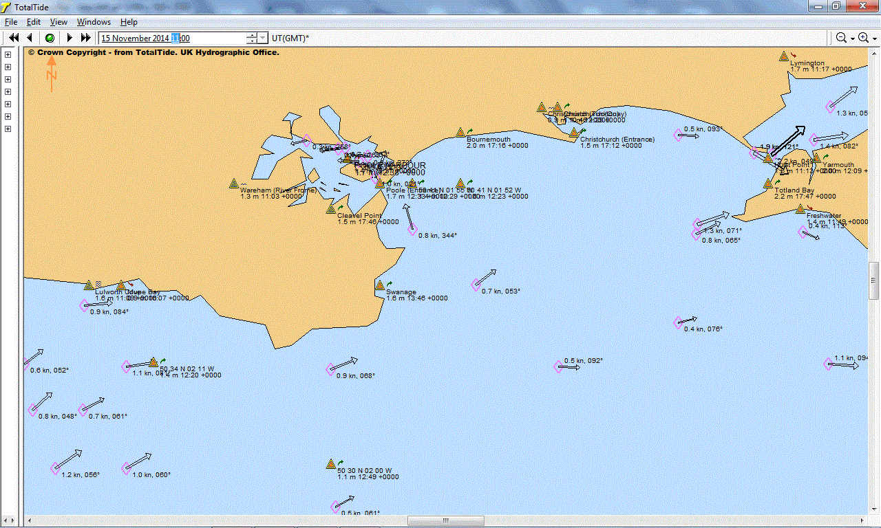 tidal current on Saturday 15th November 2014