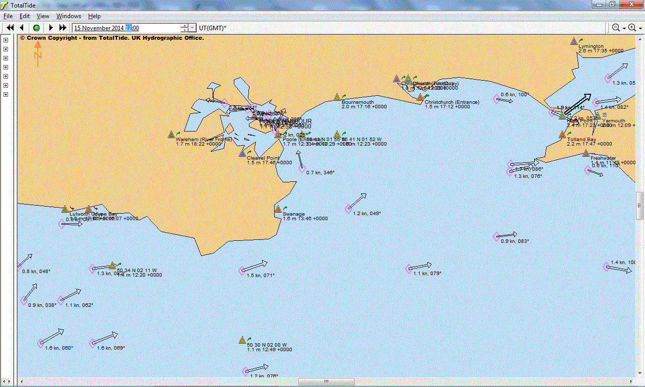 tidal current on Saturday 15th November 2014