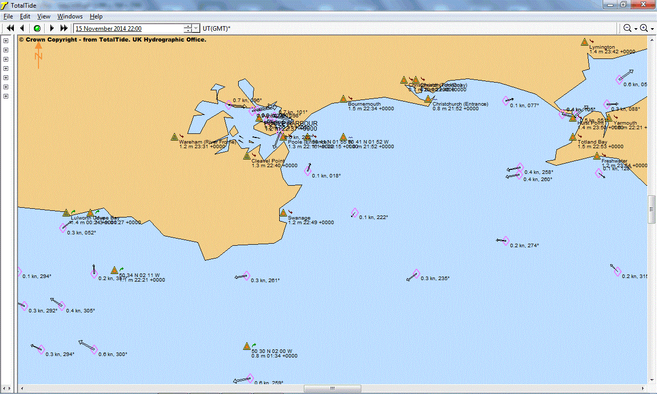 tidal current on Saturday 15th November 2014