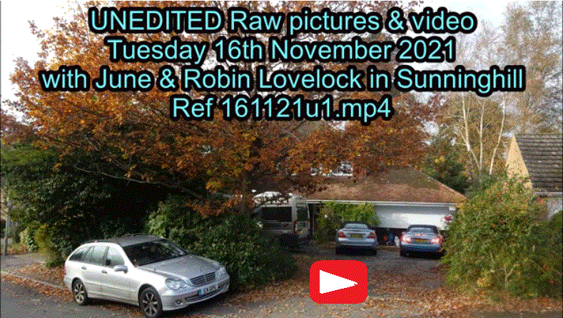 Tuesday 16th November 2021 with June & Robin Lovelock